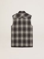 Women's dark gray wool-blend shirt dress - Image 6