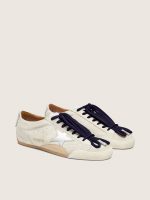 Men's True-Star in light gray suede with metallic silver star and heel tab - Image 7