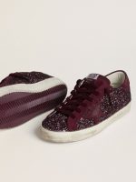 Women's Super-Star LTD in cherry glitter with cherry suede star - Image 3