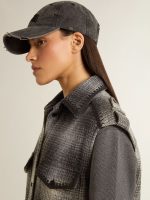 Women's dark gray wool-blend shirt dress - Image 5