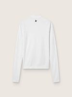 Women's white long-sleeve sports top with zip - Image 2