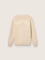 Men's beige cardigan with 'Golden' lettering on the back - Image 2