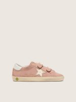 Young Old School in pink suede with platinum metallic leather star