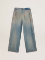 Women's boyfriend jeans with a lived-in effect sand wash and studs - Image 6