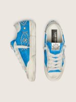 Women's Super-Star LAB in bright blue pony skin with suede star and studs - Image 3