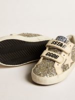 Old School Young in platinum glitter with leather star and heel tab - Image 4