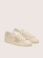 Women's Super-Star LTD in pearl suede with gold star and bead embroidery - Image 2