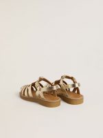 Maxime Junior sandals in gold leather - Image 4
