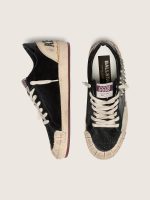 Women's Ball Star LAB in black suede with studs and glossy black leather star - Image 3