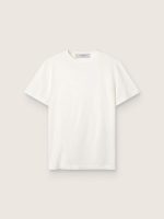 Distressed regular-fit women's T-shirt in white
